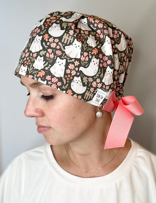 *PREORDER* Ghost Kitties: Euro-Style Scrub Cap