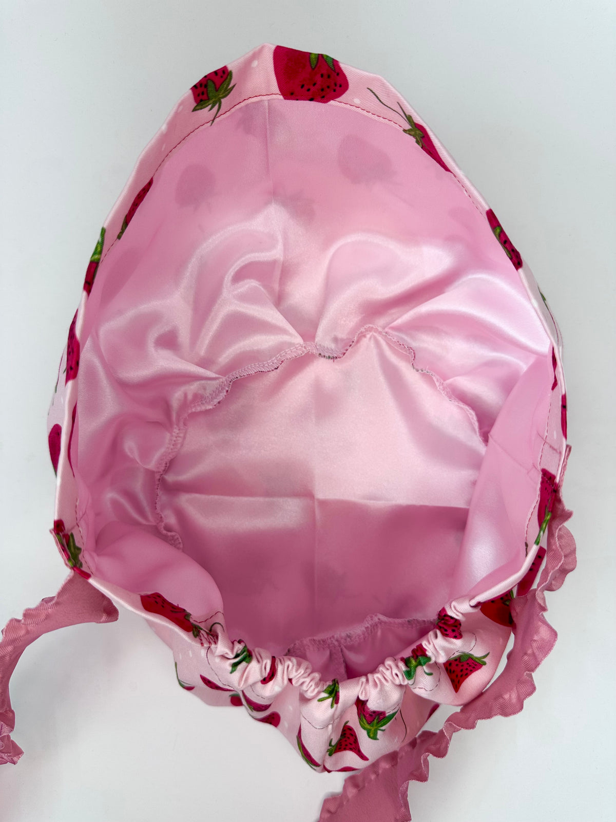 Ribbon Back-Cutesy Strawberries: Euro-Style Scrub Cap