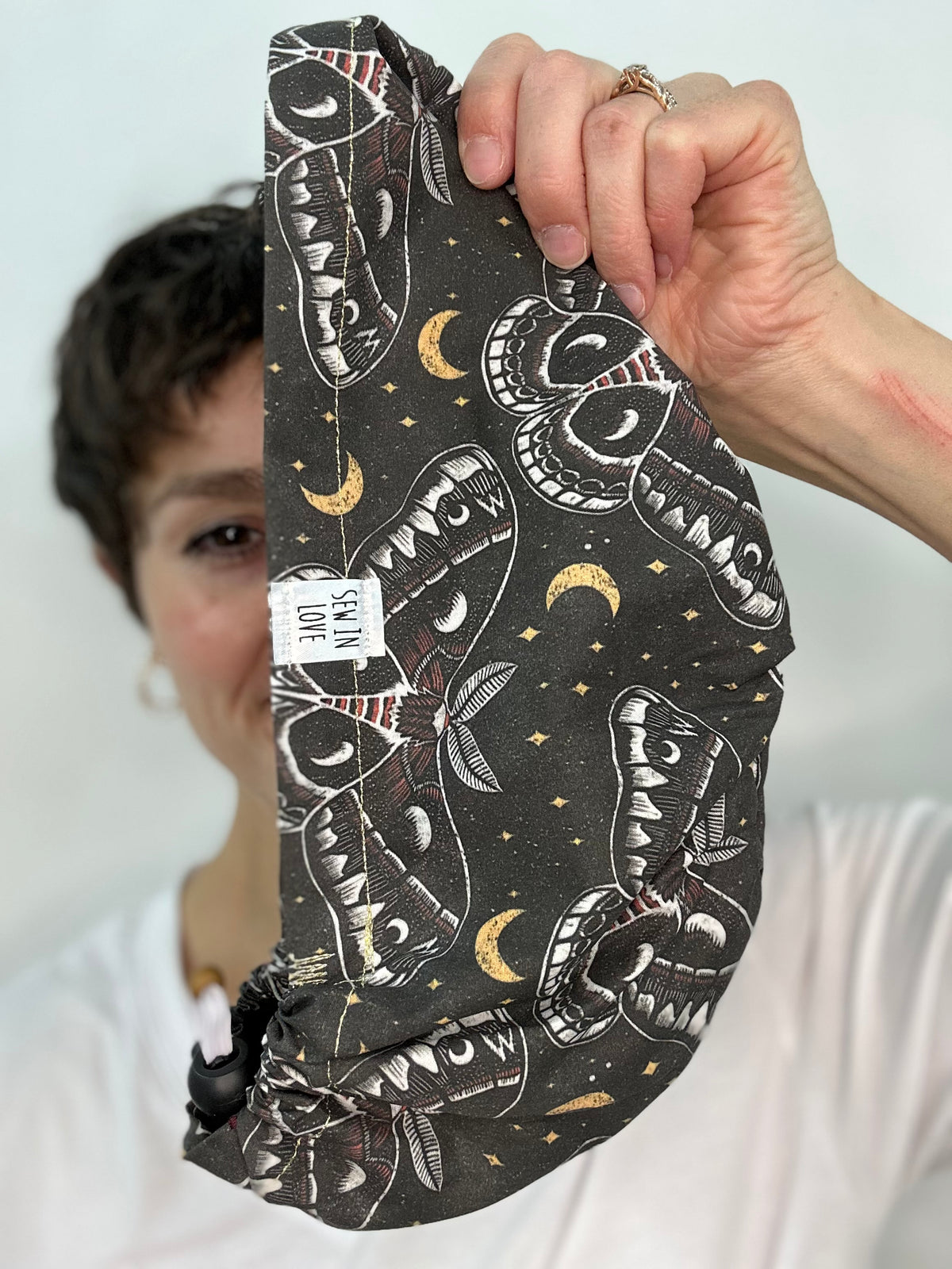 Toggle Back- Celestial Moths: Euro-Style Scrub Cap