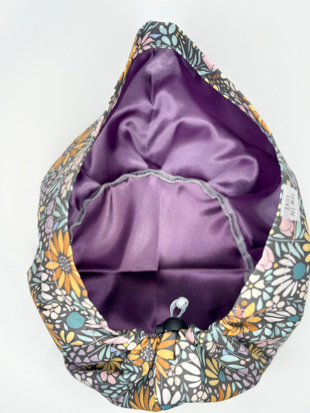 Toggle Back - Floral Mosaic: Euro-Style Scrub Cap