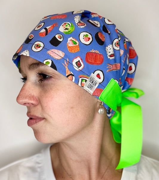 Ribbon Back-Sushi Dinner: Euro-Style Scrub Cap