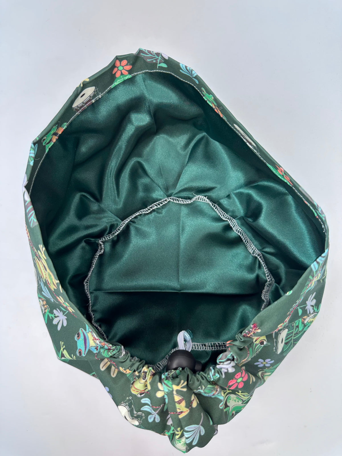 Toggle Back- Musical Frogs: Euro-Style Scrub Cap