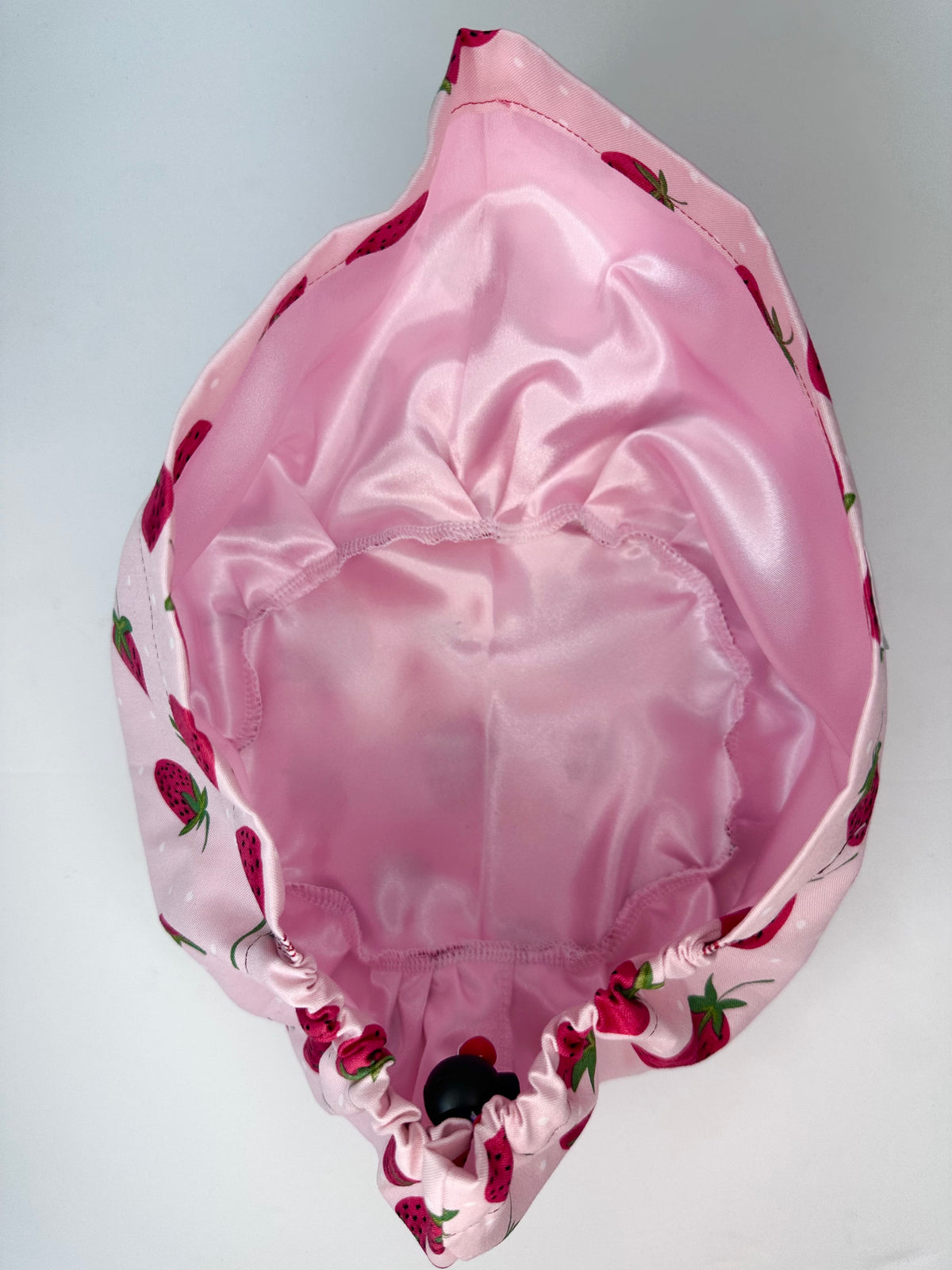 Toggle Back- Cutesy Strawberries: Euro-Style Scrub Cap