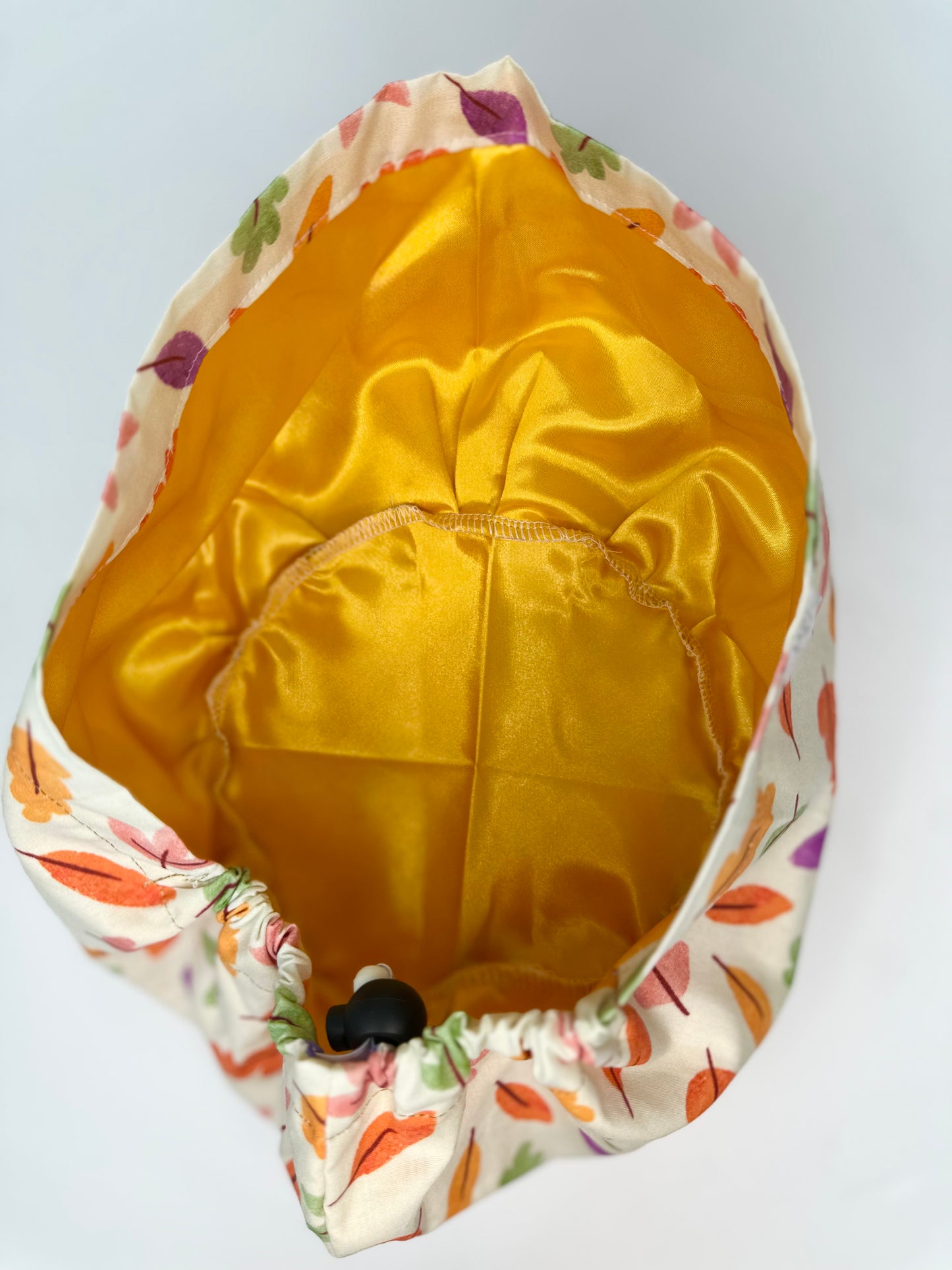 Toggle Back- Happy Leaves: Euro-Style Scrub Cap