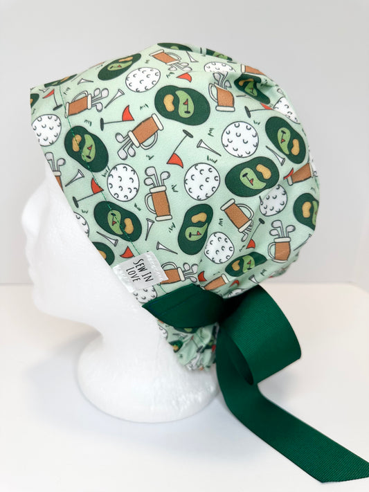 SATIN LINED- Golf’s Delight: Euro-Style Scrub Cap