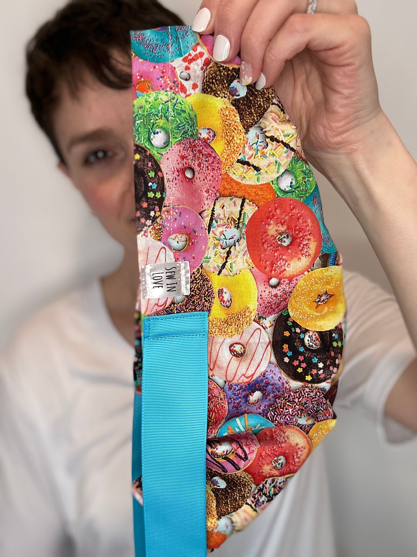 Ribbon Back- Donut Happiness: Euro-Style Scrub Cap