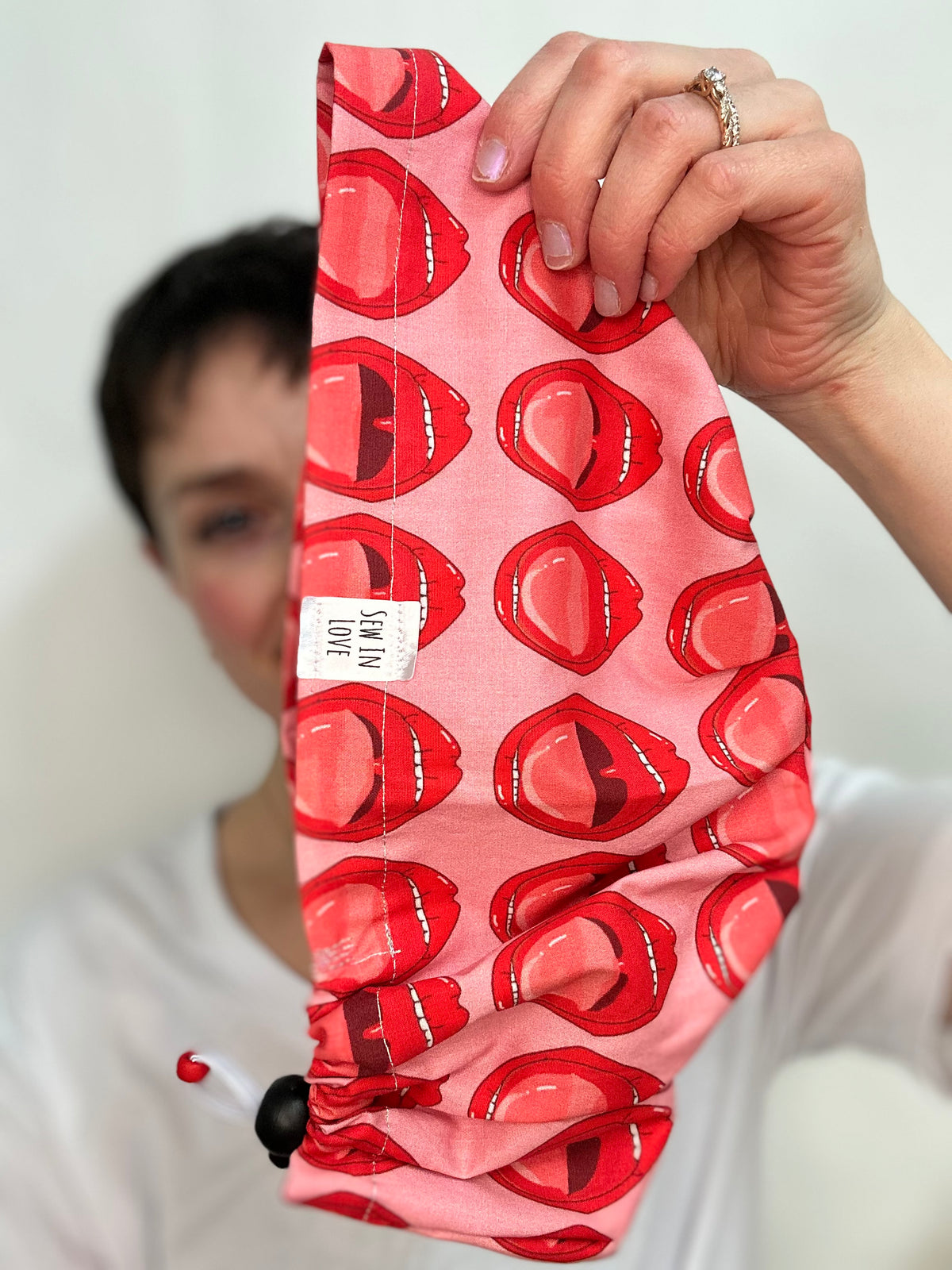 Toggle Back- Pop Art Mallampati: Euro-Style Scrub Cap