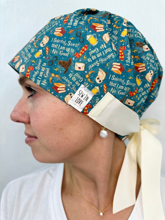 Ribbon Back-Up to No Good: Euro-Style Scrub Cap