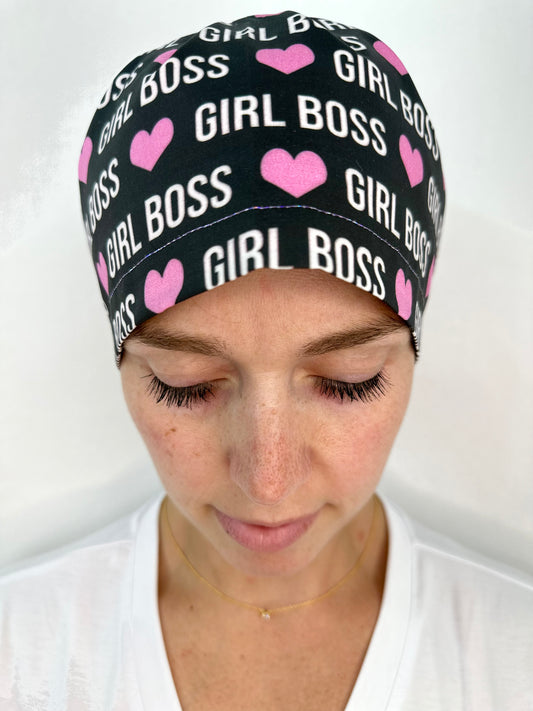 Toggle Back- Girl Boss: Euro-Style Scrub Cap