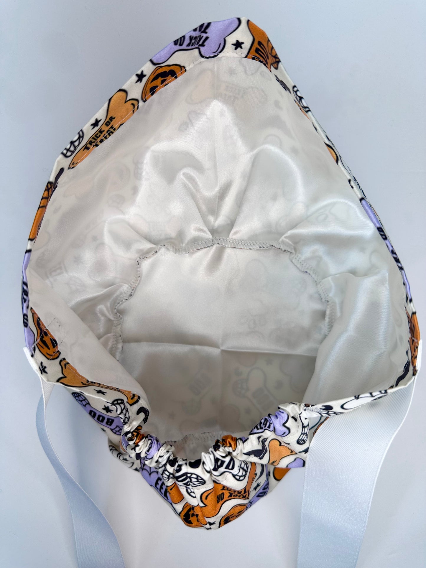 Ribbon Back- Halloween for the Pups: Euro-Style Scrub Cap
