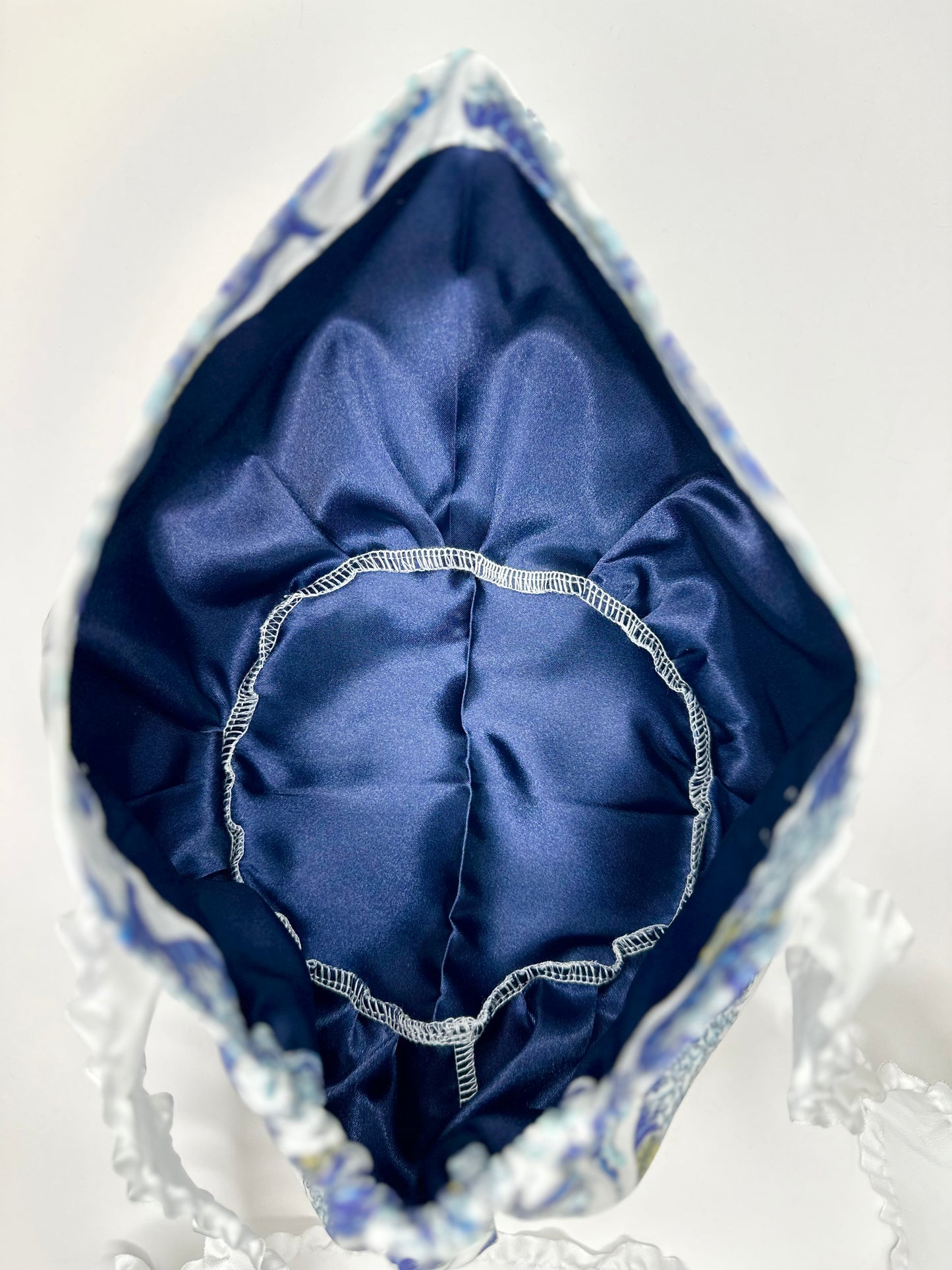 Ribbon Back-The Great Wave: Euro-Style Scrub Cap