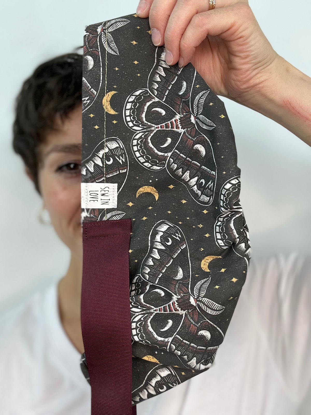 Ribbon Back- Celestial Moths: Euro-Style Scrub Cap