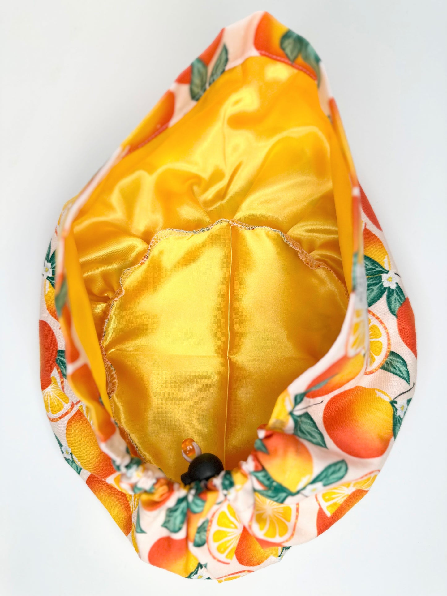 Toggle Back- Neon Oranges: Euro-Style Scrub Cap