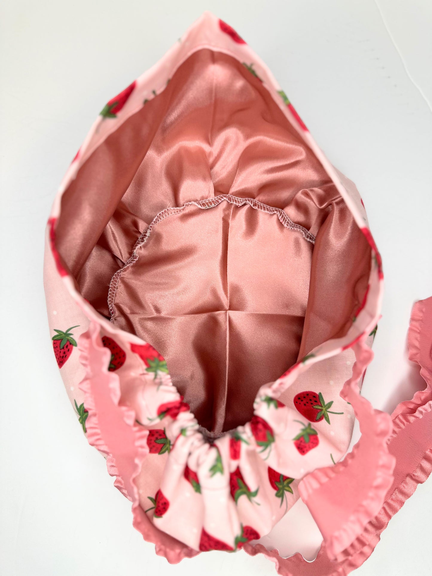 Ribbon Back-Cutesy Strawberries: Euro-Style Scrub Cap