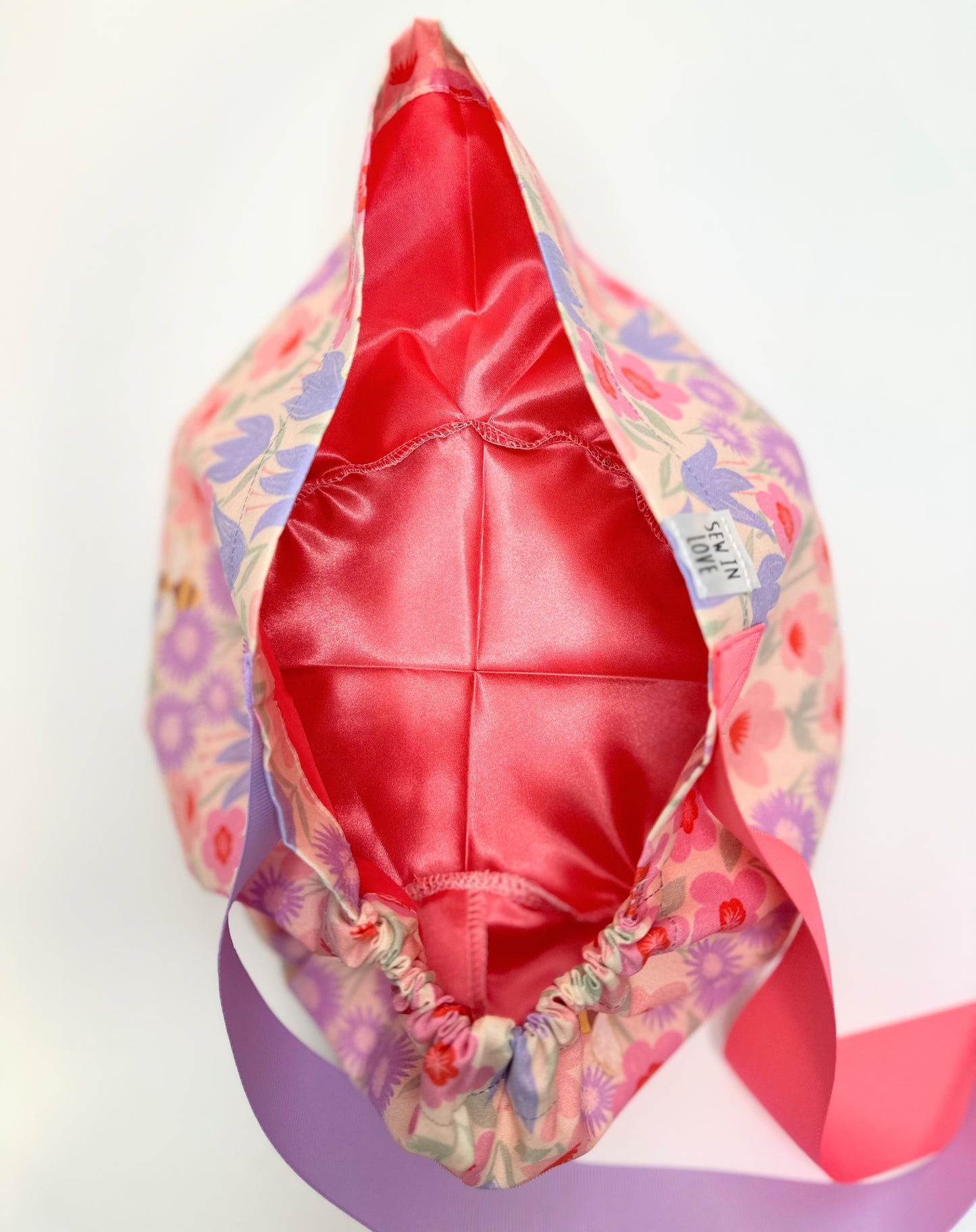 Ribbon Back- Pollinator Garden (Mismatched Ribbons): Euro-Style Scrub Cap