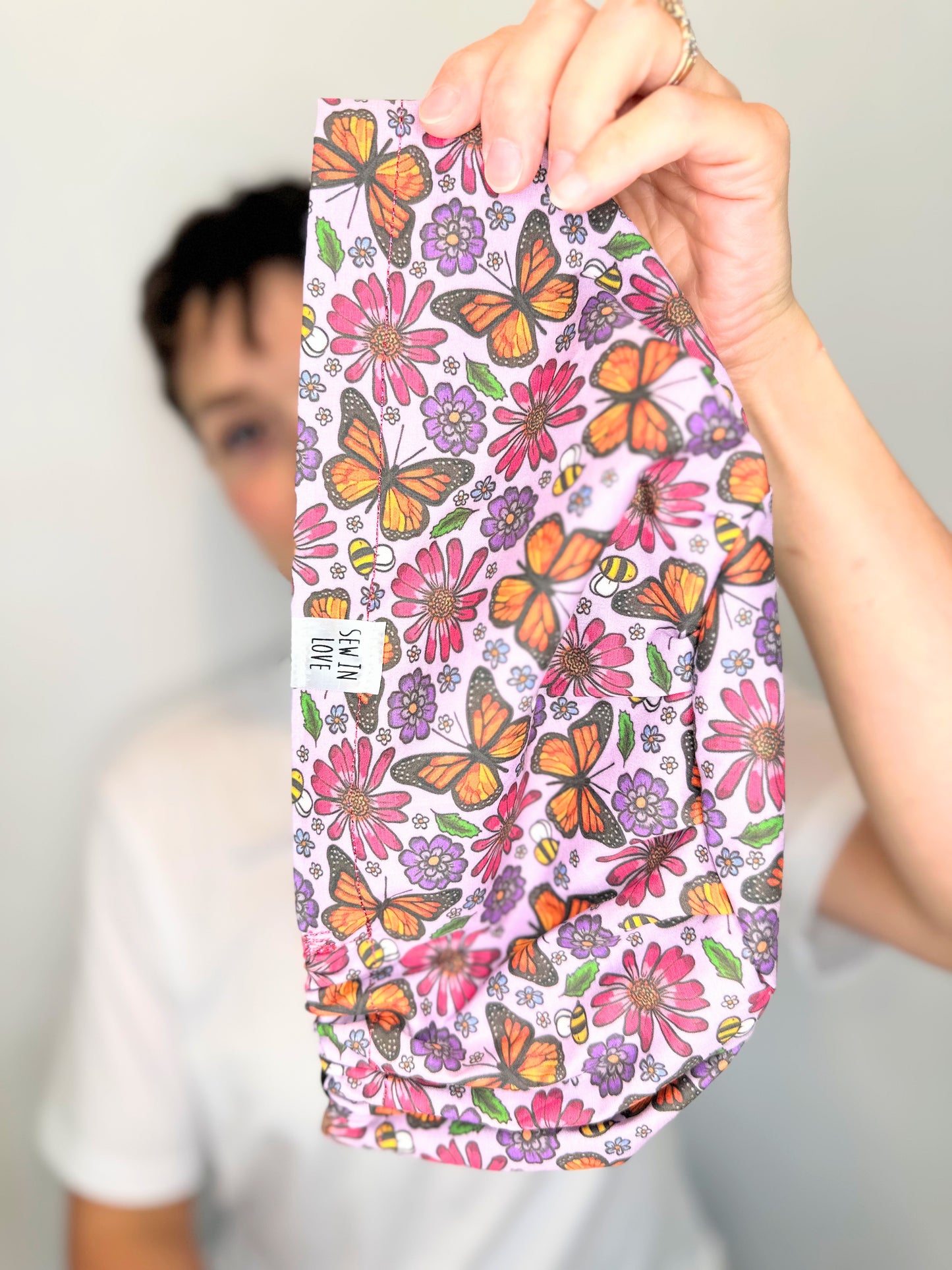 Toggle Back- Monarchs: Euro-Style Scrub Cap