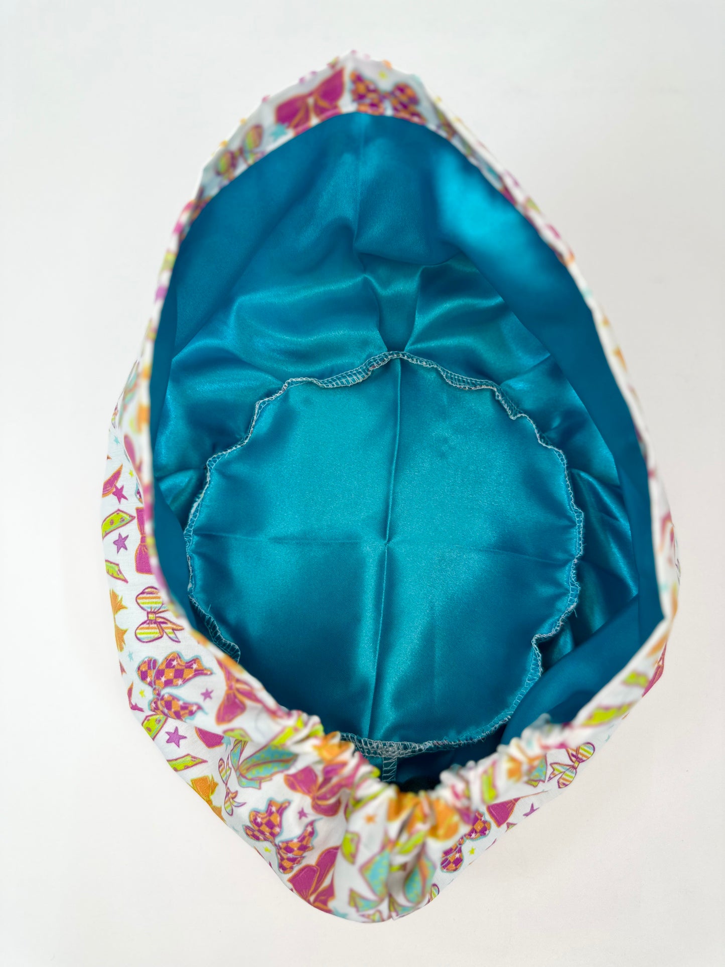 Toggle Back- Funky Bows: Euro-Style Scrub Cap