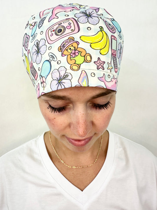 Ribbon Back-Summer Nostalgia: Euro-Style Scrub Cap