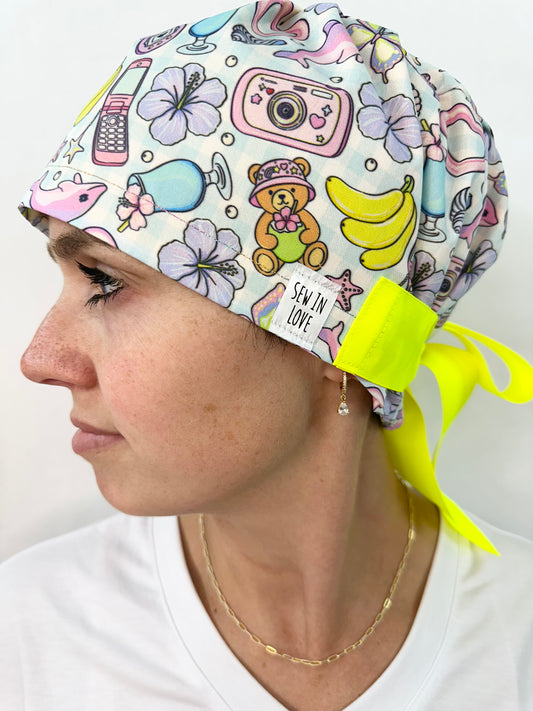 Ribbon Back-Summer Nostalgia: Euro-Style Scrub Cap