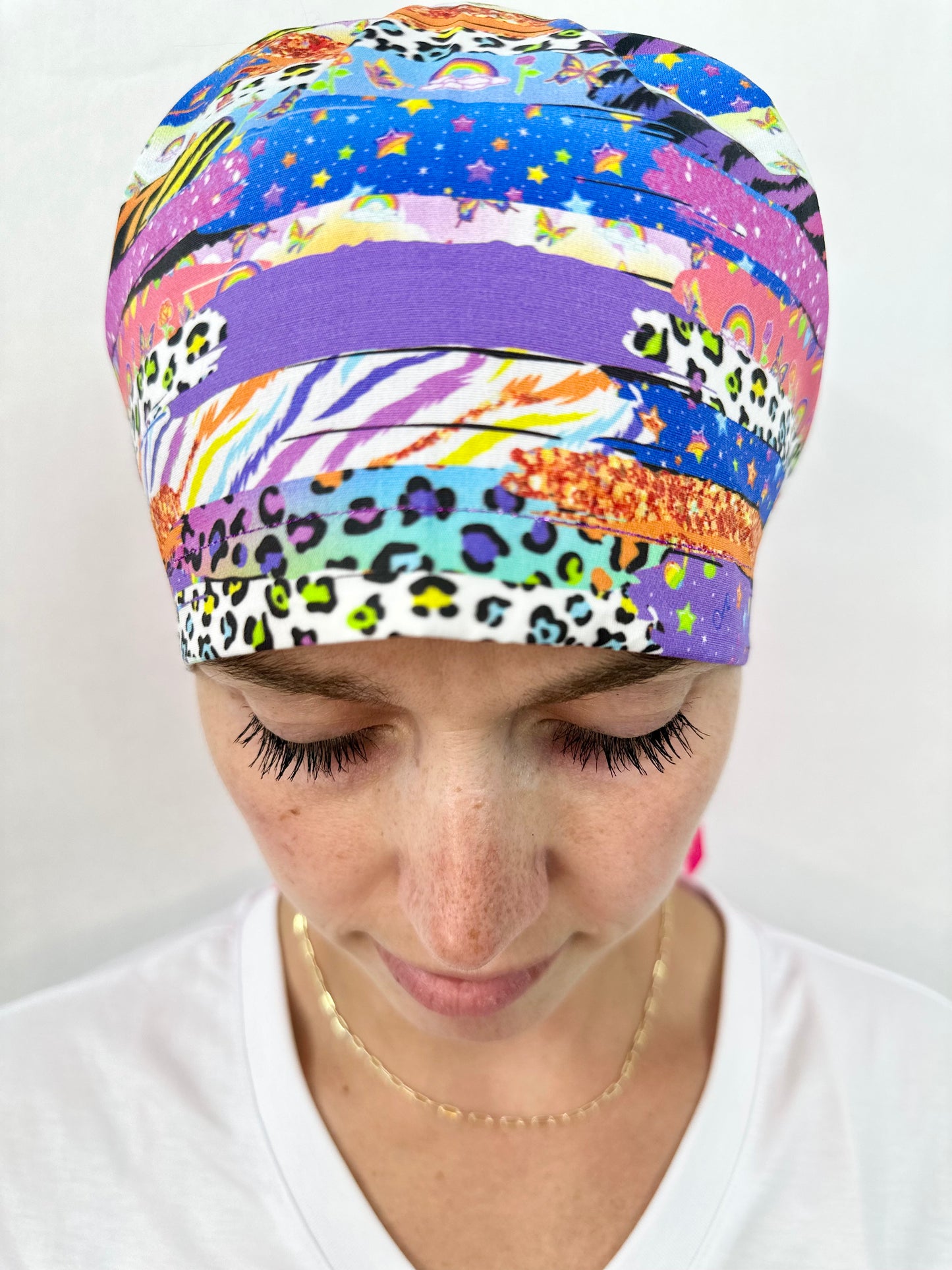 Ribbon Back-Lisa Patchwork: Euro-Style Scrub Cap