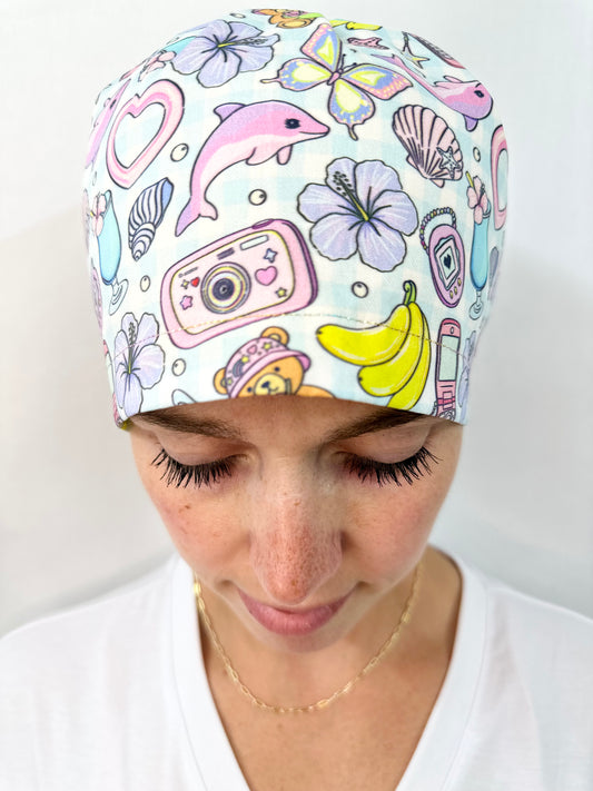 Toggle Back- Summer Nostalgia: Euro-Style Scrub Cap