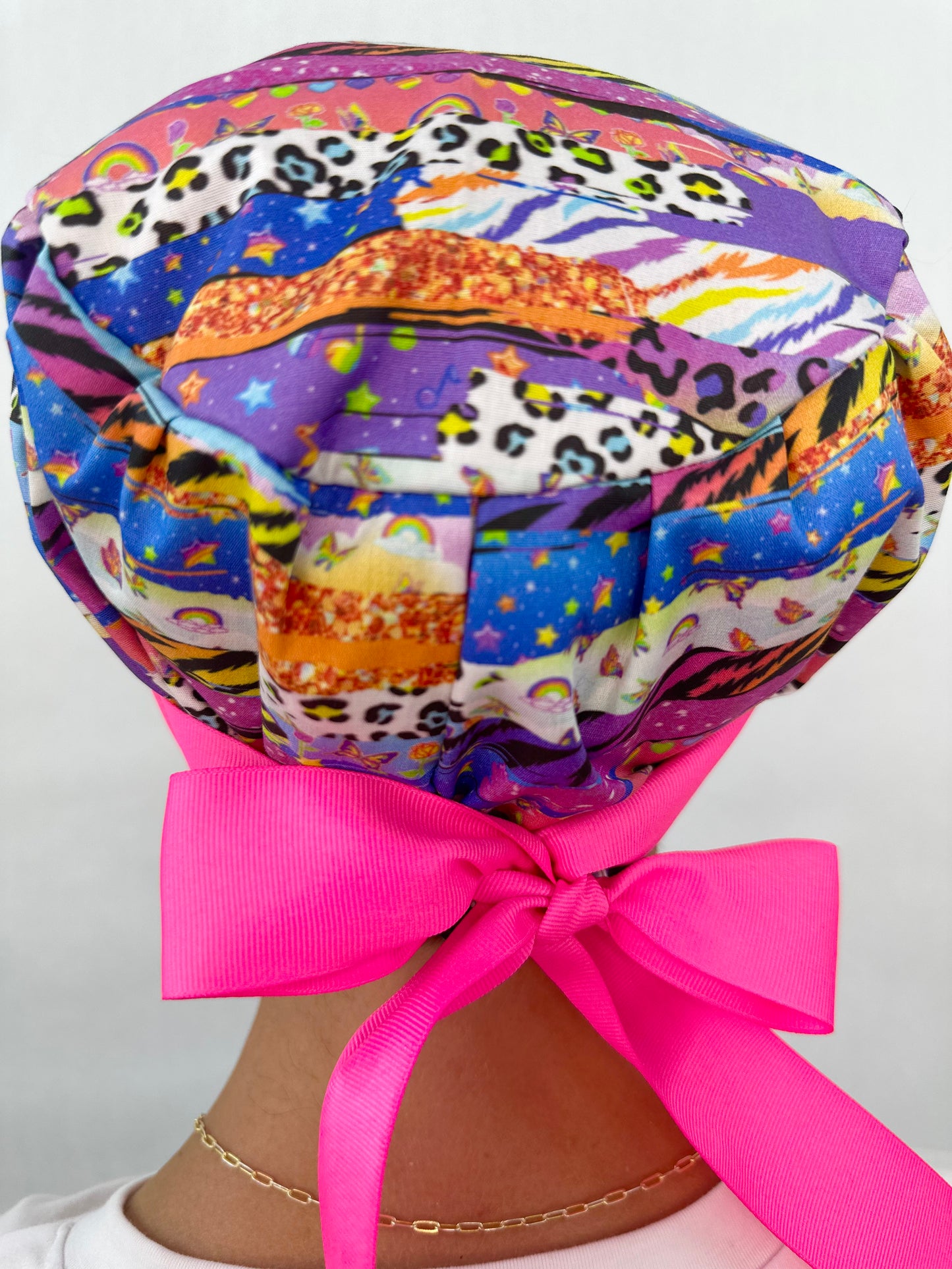 Ribbon Back-Lisa Patchwork: Euro-Style Scrub Cap